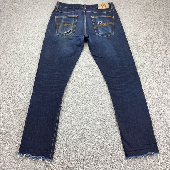 Nudie Jeans Men Lean Dean Slim-Fit Selvedge Worn In Jeans | Size: 32* (See Pics) - Picture 4 of 15
